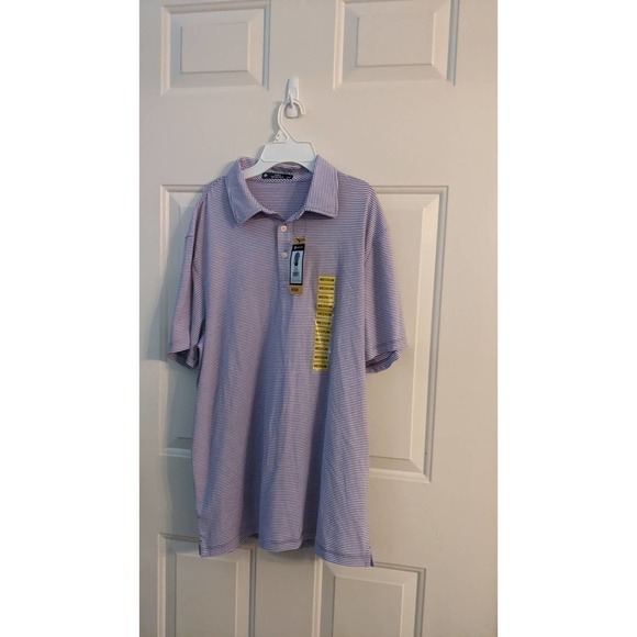 Member's Mark Purple & White Striped Medium Polo NWT - Picture 8 of 10